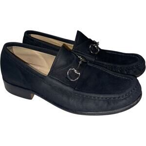 Vintage GUCCI Black Suede Horsebit Loafers     Size: EU 36C / US 6